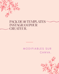 Pack de 10 templates Instagram modifiables